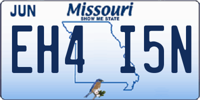 MO license plate EH4I5N
