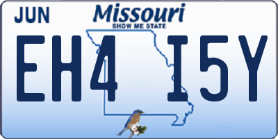 MO license plate EH4I5Y