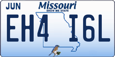 MO license plate EH4I6L