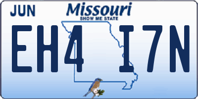 MO license plate EH4I7N