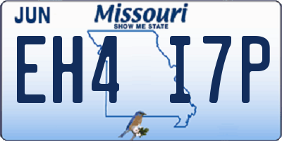 MO license plate EH4I7P