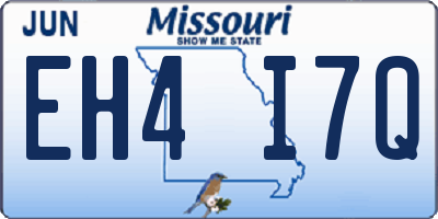 MO license plate EH4I7Q