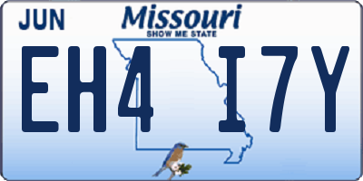 MO license plate EH4I7Y