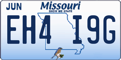 MO license plate EH4I9G