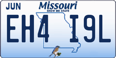 MO license plate EH4I9L