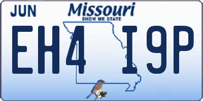 MO license plate EH4I9P