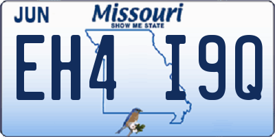 MO license plate EH4I9Q