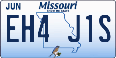 MO license plate EH4J1S