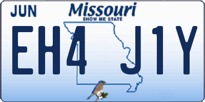 MO license plate EH4J1Y