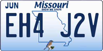 MO license plate EH4J2V