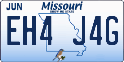 MO license plate EH4J4G