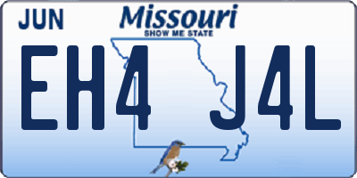 MO license plate EH4J4L