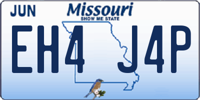 MO license plate EH4J4P