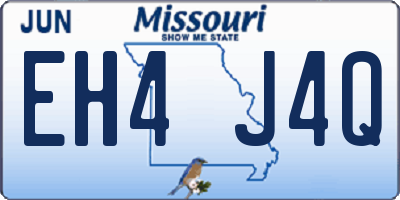 MO license plate EH4J4Q
