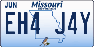 MO license plate EH4J4Y