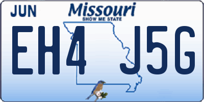 MO license plate EH4J5G