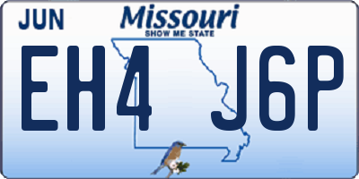 MO license plate EH4J6P