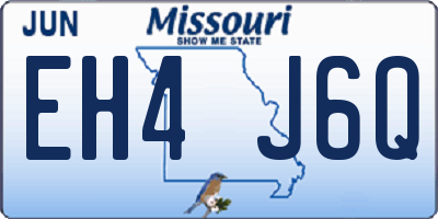 MO license plate EH4J6Q