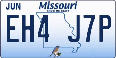 MO license plate EH4J7P