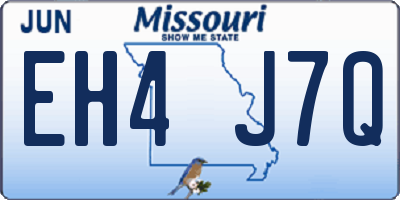 MO license plate EH4J7Q