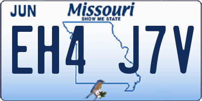 MO license plate EH4J7V