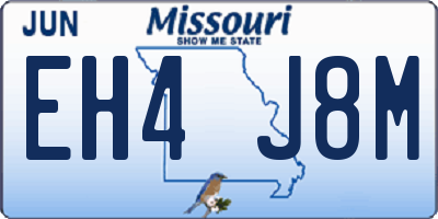MO license plate EH4J8M