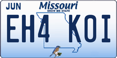 MO license plate EH4K0I