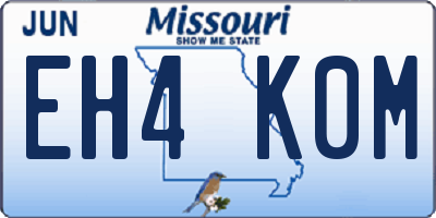 MO license plate EH4K0M