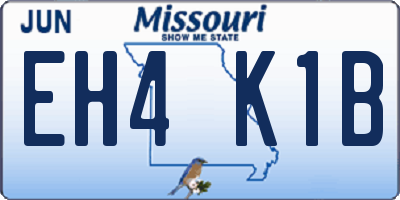 MO license plate EH4K1B