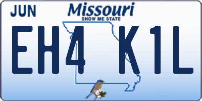 MO license plate EH4K1L