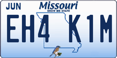 MO license plate EH4K1M