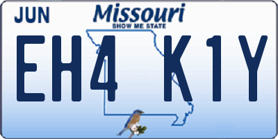 MO license plate EH4K1Y