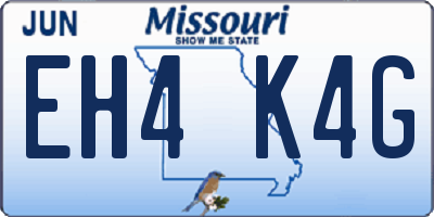 MO license plate EH4K4G