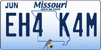 MO license plate EH4K4M