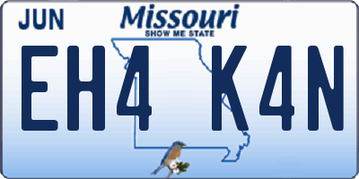 MO license plate EH4K4N