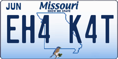MO license plate EH4K4T