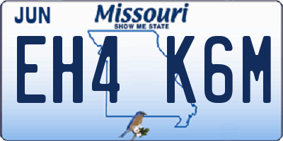 MO license plate EH4K6M