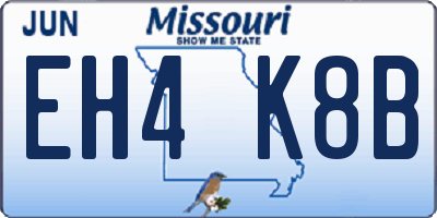 MO license plate EH4K8B