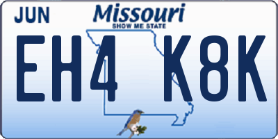 MO license plate EH4K8K