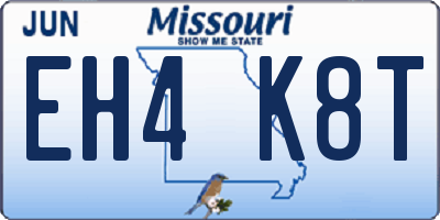 MO license plate EH4K8T