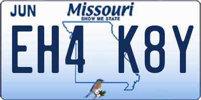 MO license plate EH4K8Y