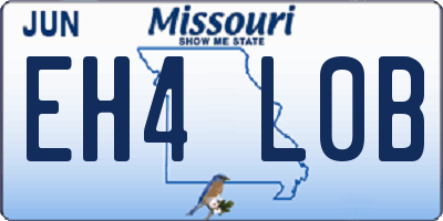 MO license plate EH4L0B
