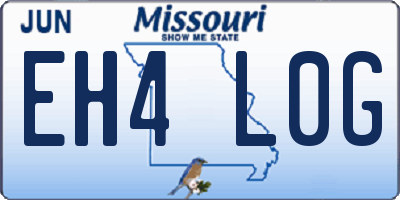 MO license plate EH4L0G