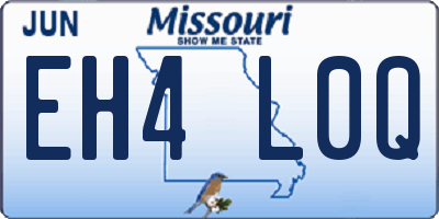 MO license plate EH4L0Q