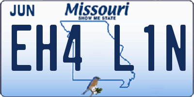 MO license plate EH4L1N