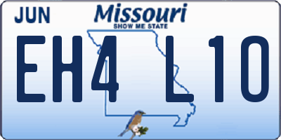 MO license plate EH4L1O