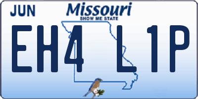 MO license plate EH4L1P