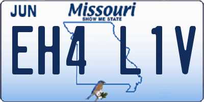 MO license plate EH4L1V