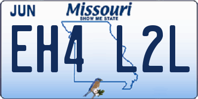 MO license plate EH4L2L