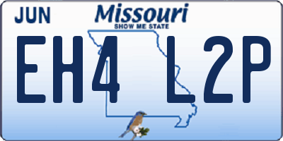 MO license plate EH4L2P